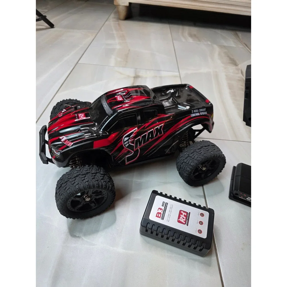 Remo Hobby‎ SMAX 1/16 4WD RC Monster Truck Red Black 2.4GHz with B3 Charger K1